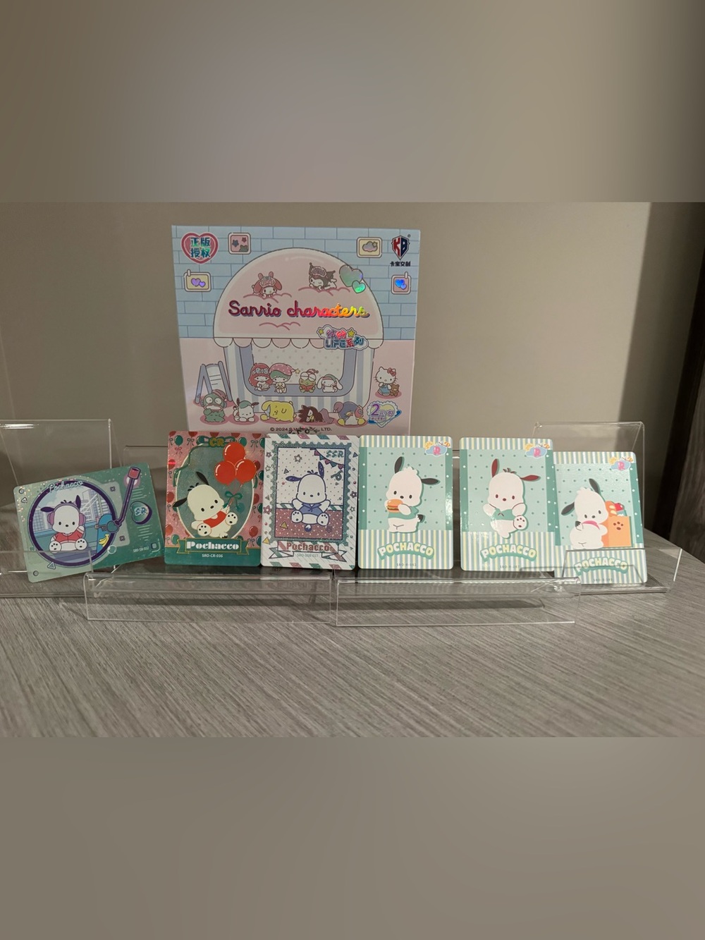 Sanrio Pochacco Pin Set of 6 Trading Cards Collection